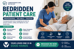 I will provide professional bedridden patient care, elderly home caregiving and patient attendant support
